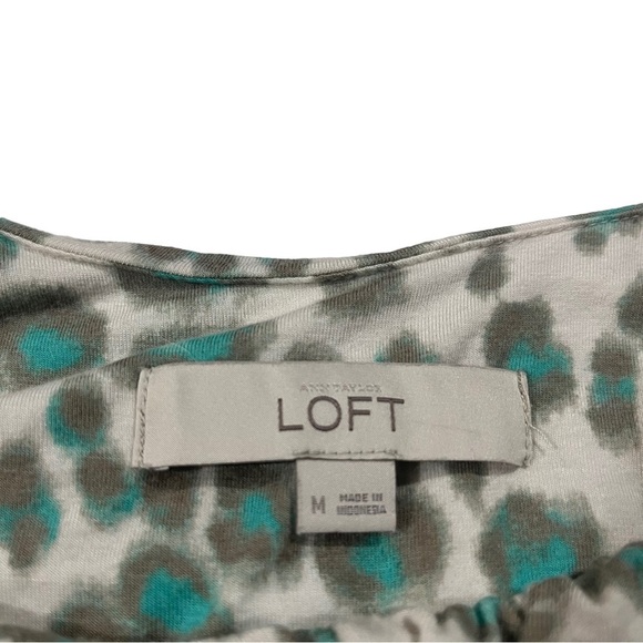 Ann Taylor Loft Womens Tan Green Leopard Print Maxi (56”) Dress Sz M Sleeveless - Picture 10 of 15